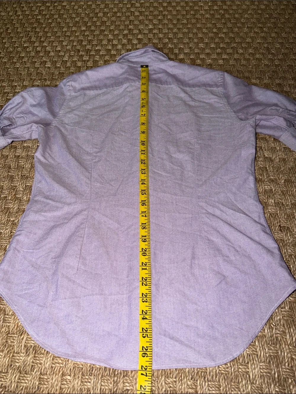Ralph Lauren Women’s Purple Short-Sleeve Button-Down Oxford Shirt sz Med - Picture 8 of 8